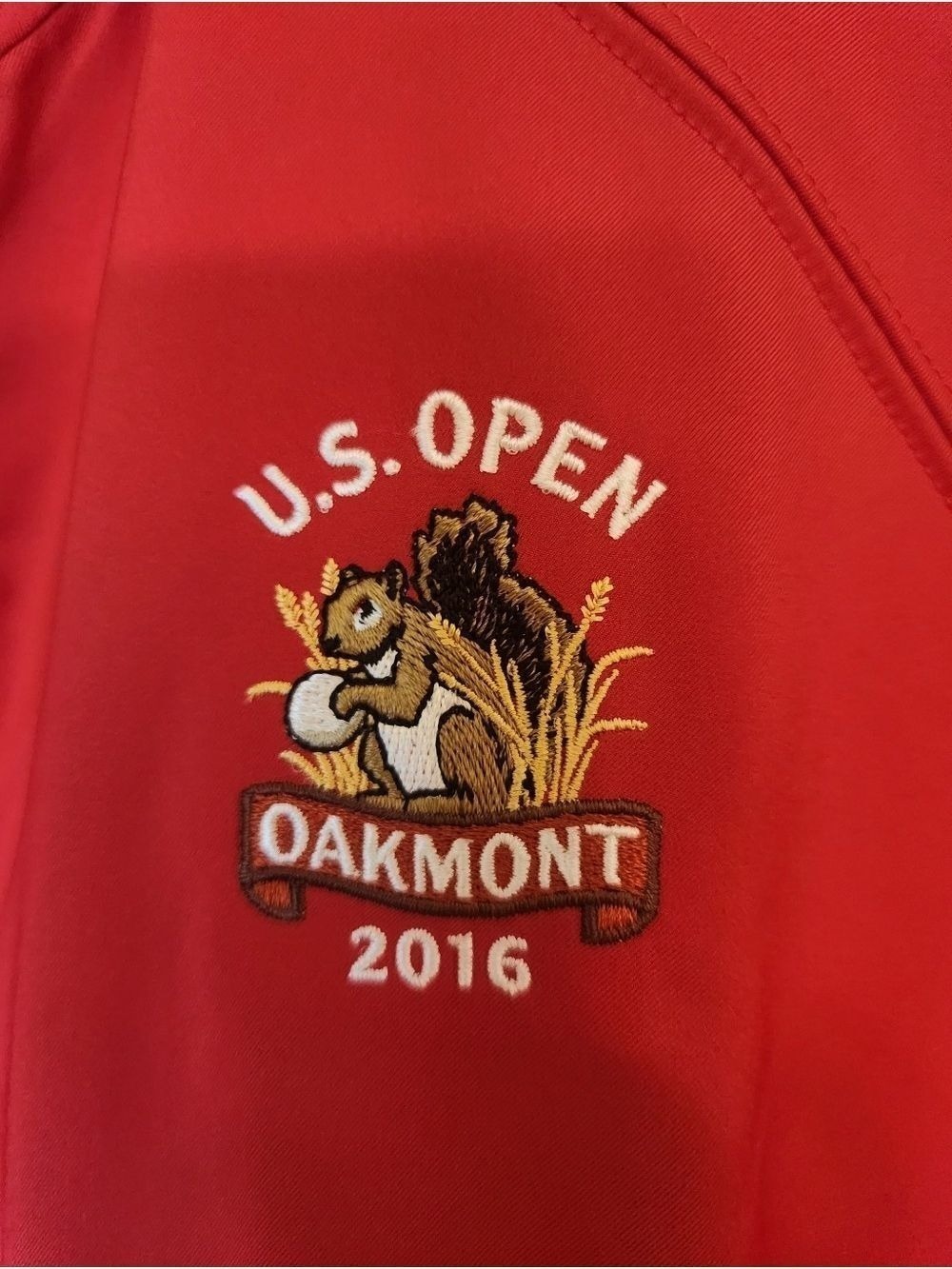 Adidas 2016 U.S. Open Oakmont Golf Jacket - Women's Red Full-Zip Climalite Sz: L - Picture 4 of 14